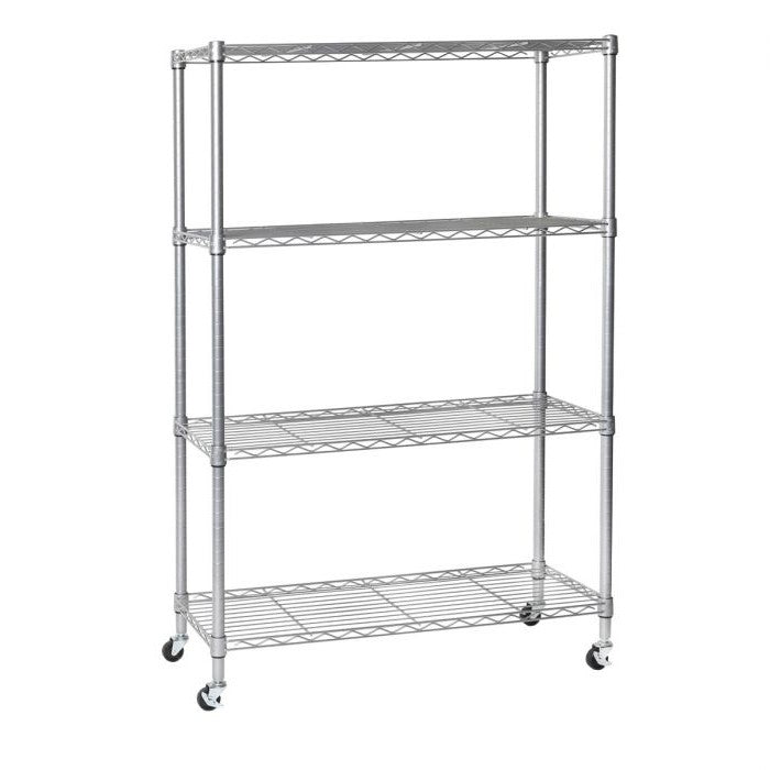 3-Tier Steel Wire Shelving Unit in Black (24 in. W x 30 in. H x 14 in. D)