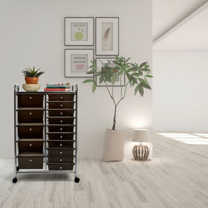 Seville Classics 12-Drawer Rolling Organizer Cart, W X