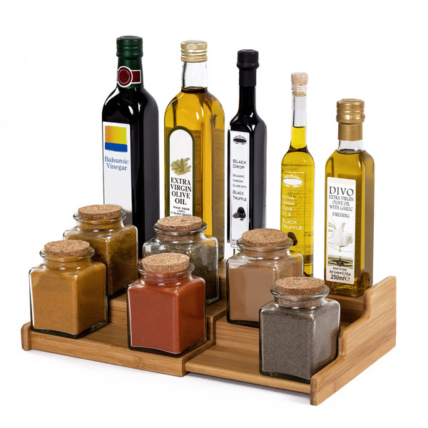 Spice rack propped