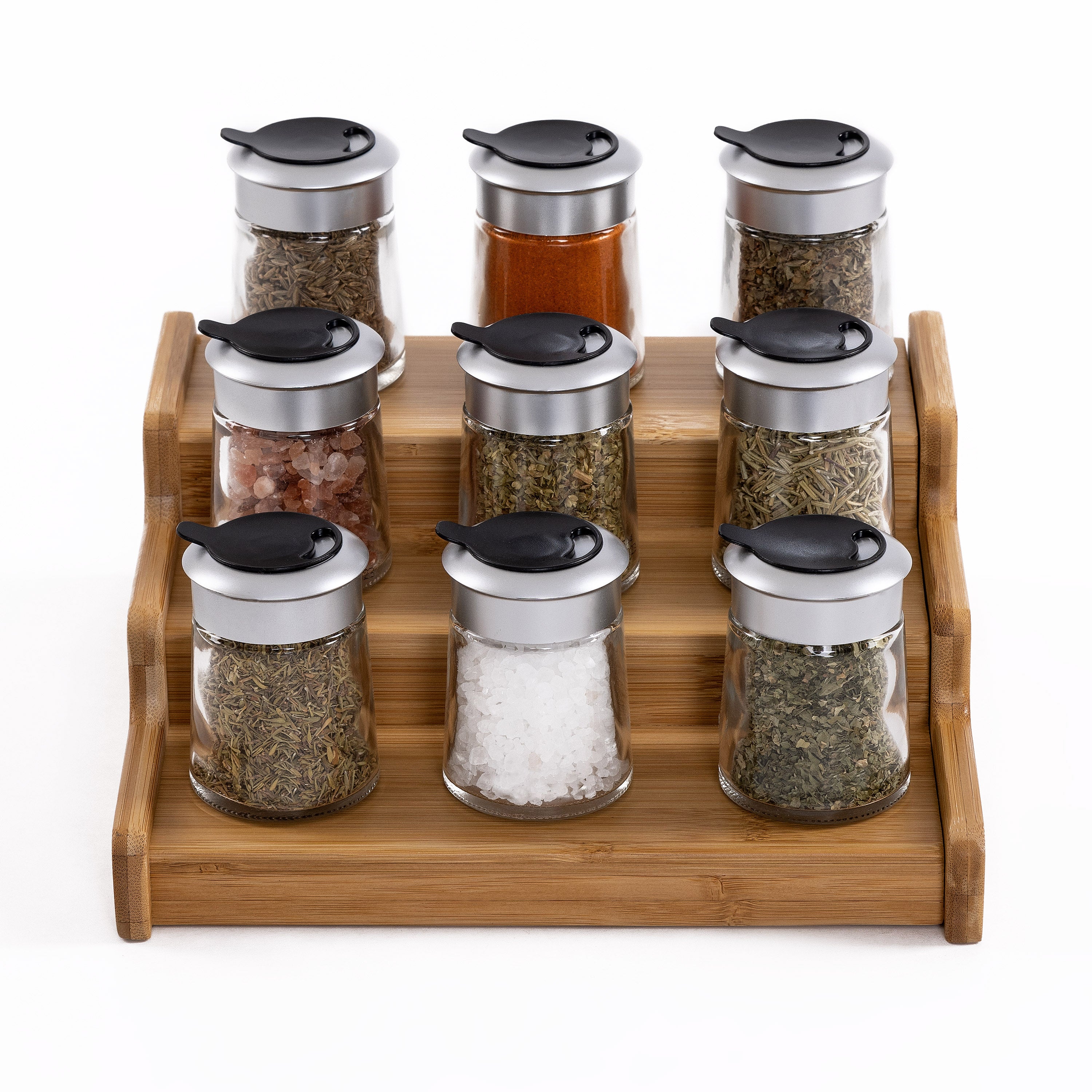 3 Tier Bamboo Wooden Expandable Spice Rack – Zribamboo