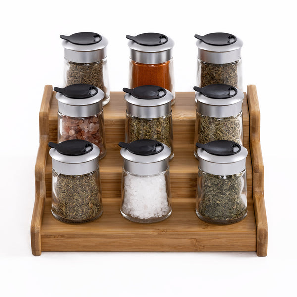Front view of spice rack
