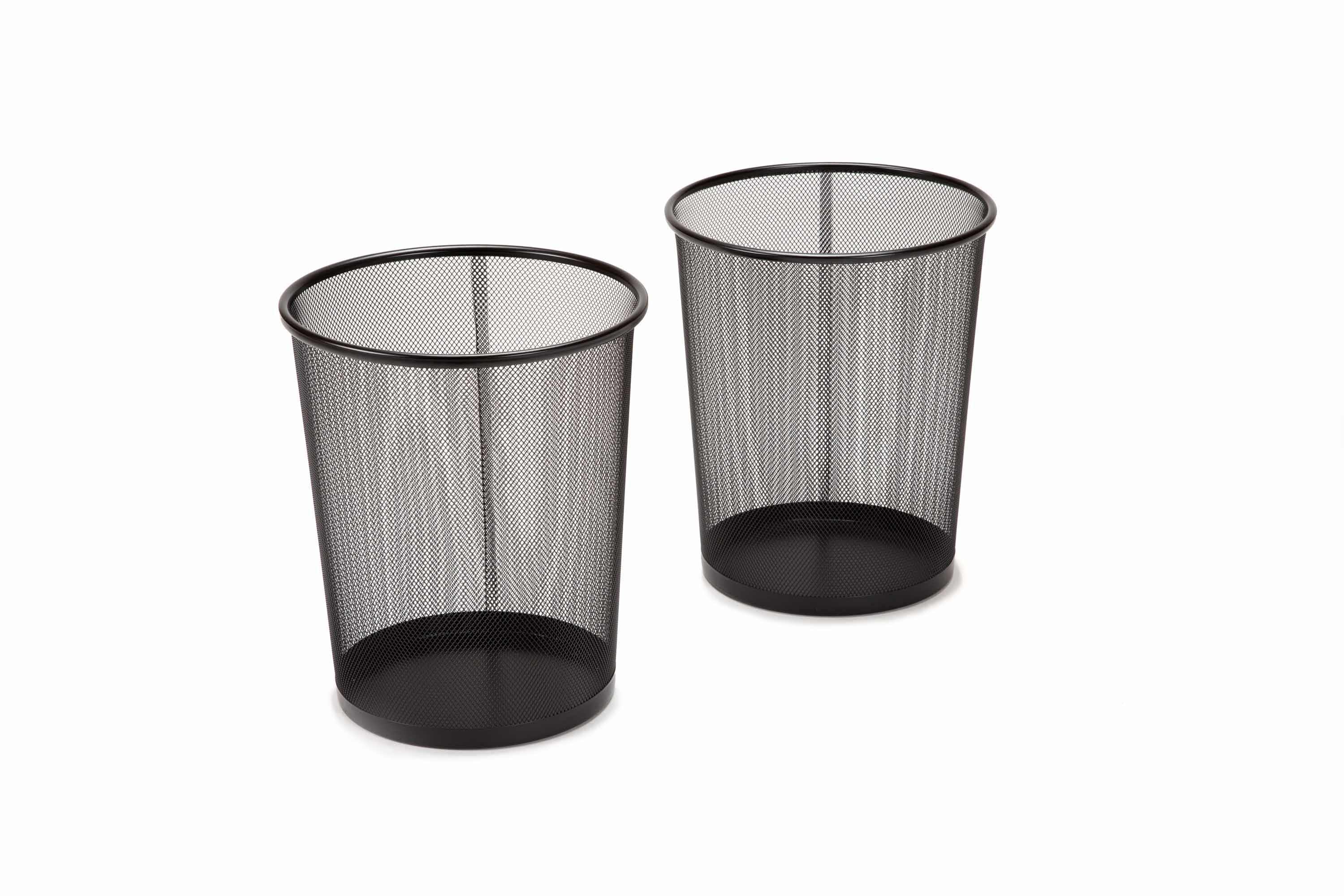 ミッチ品 ドラム缶remake3BOX！シルバー＆ブラック 6 Gal. Round Mesh Wastebasket Recycling Bin (2-Pack)