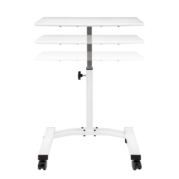 airLIFT® Mobile Laptop Sitting Desk Cart, White