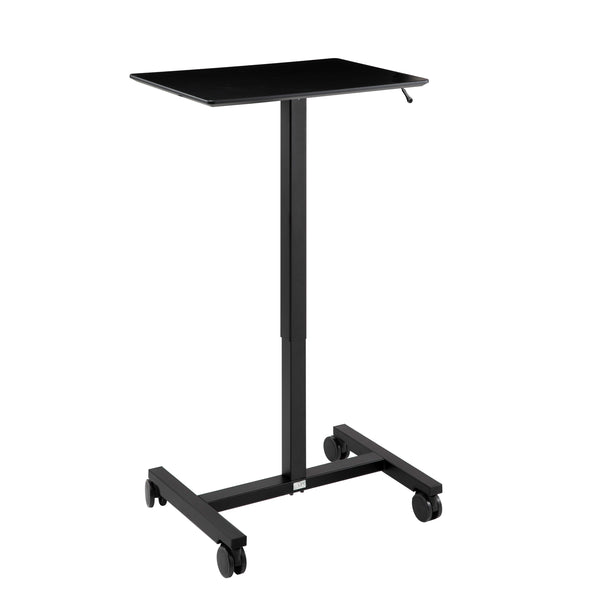 airLIFT® Pneumatic Sit-Stand Mobile Desk Cart, Black