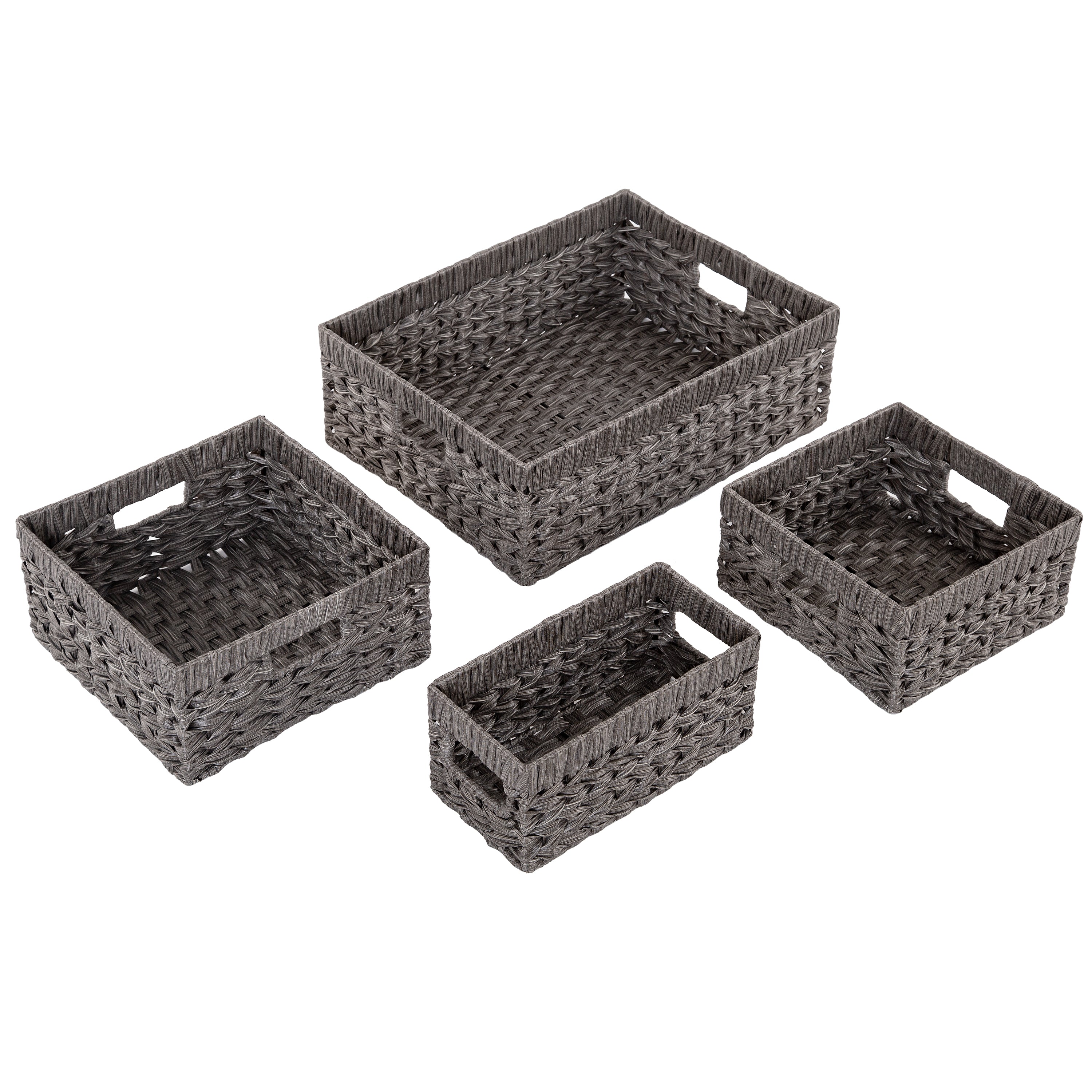 HG Everyday Handwoven Pantry Storage Baskets, Set of 4 - Hudson Grace