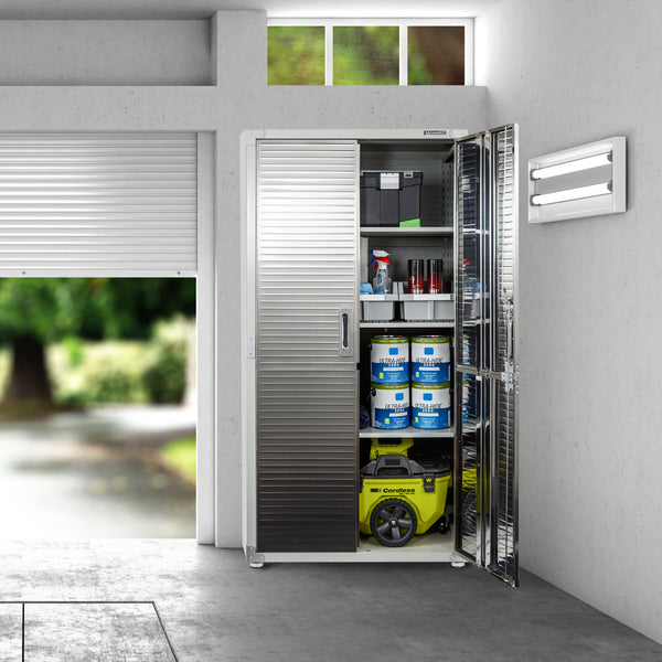 Storage cabinet in garage