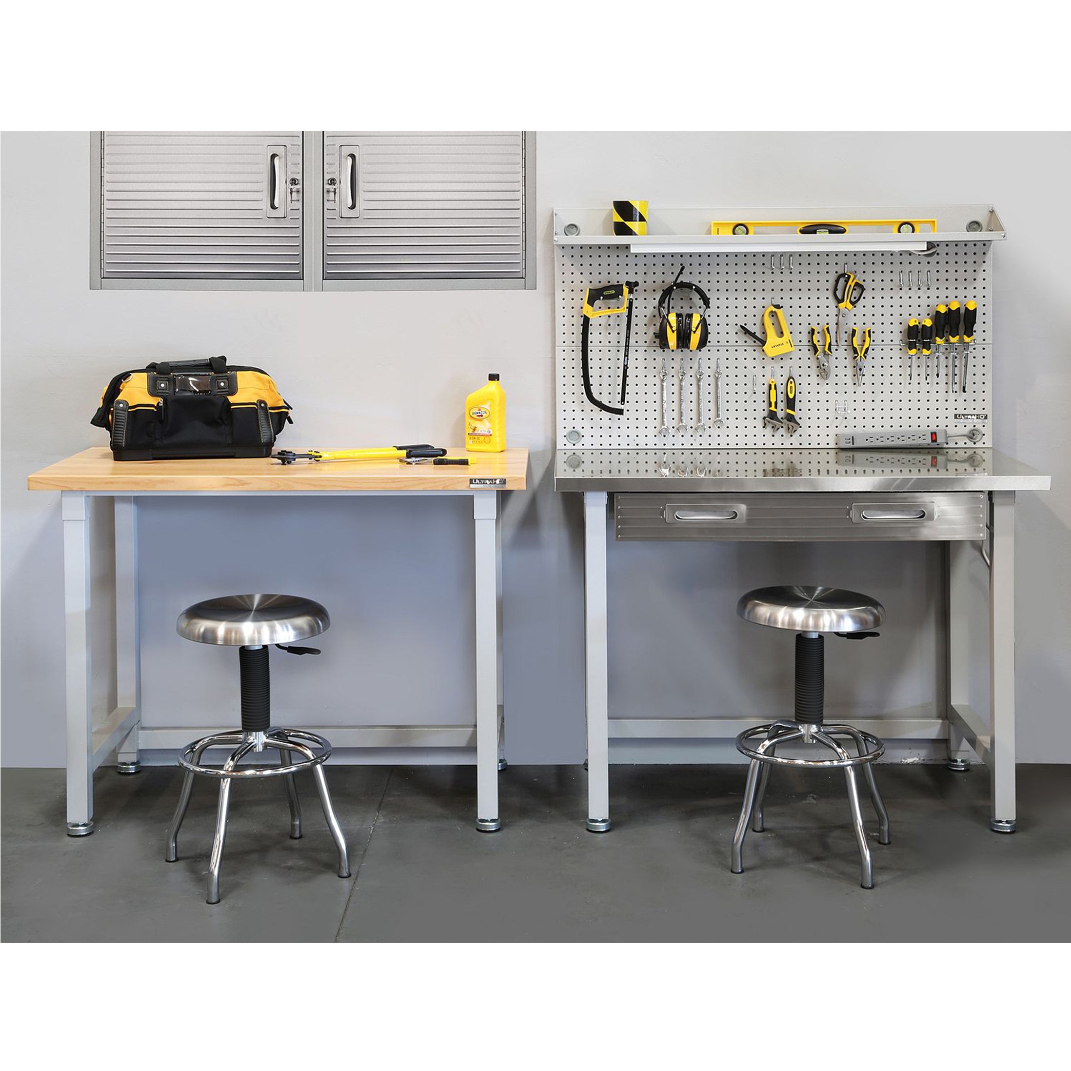 Seville Classics UltraHD Commercial Heavy-Duty Workcenter, with Pegboard