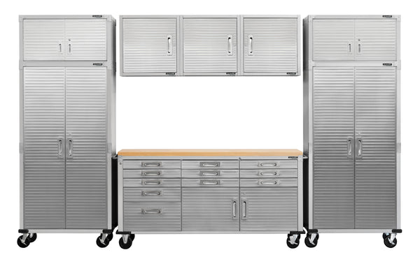 UltraHD® 8-Piece Storage Cabinet System with Rolling Workbench
