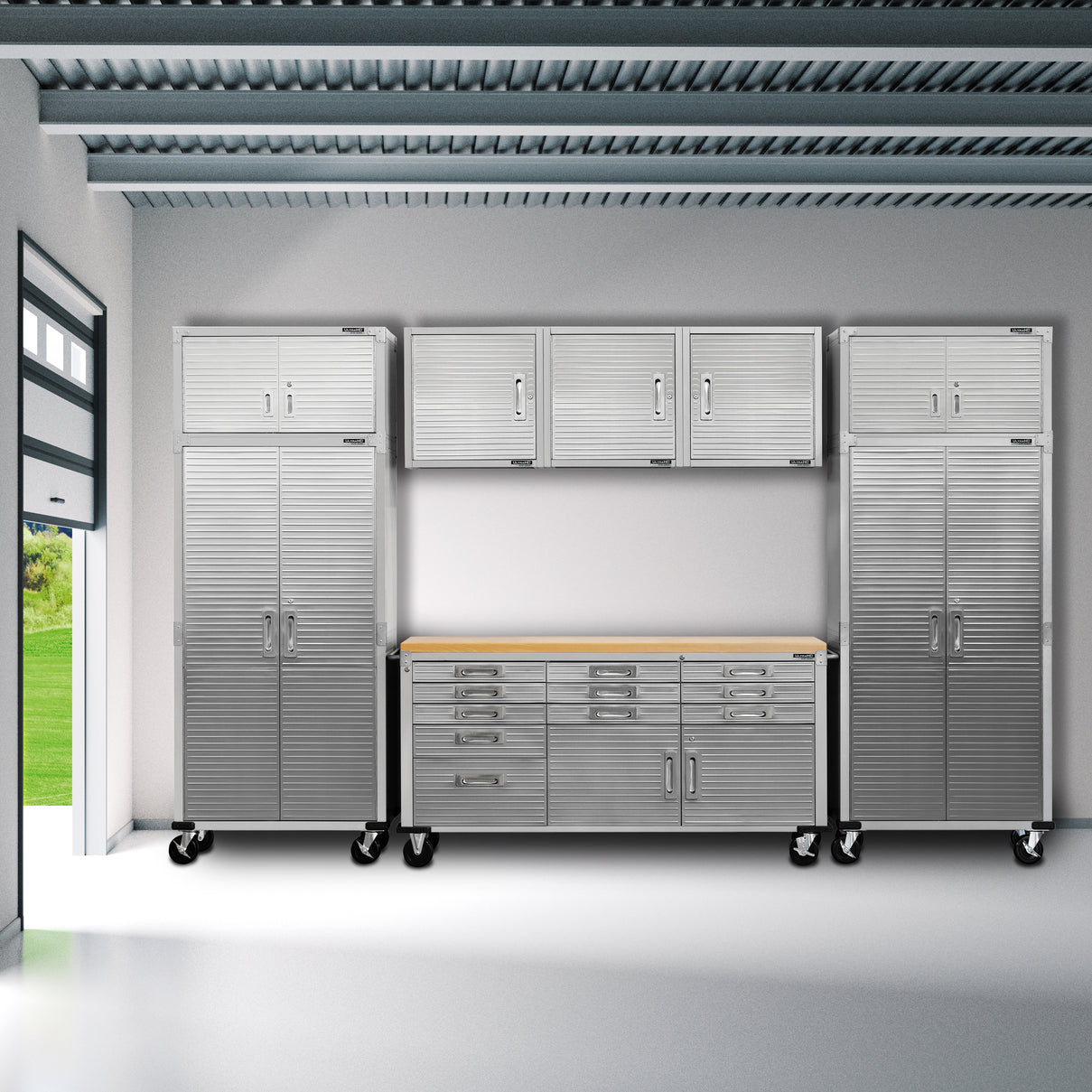 Seville Classics UltraHD® 8-Piece Storage Cabinet System with