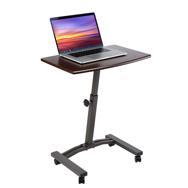 airLIFT® Mobile Laptop Sitting Desk Cart, Walnut