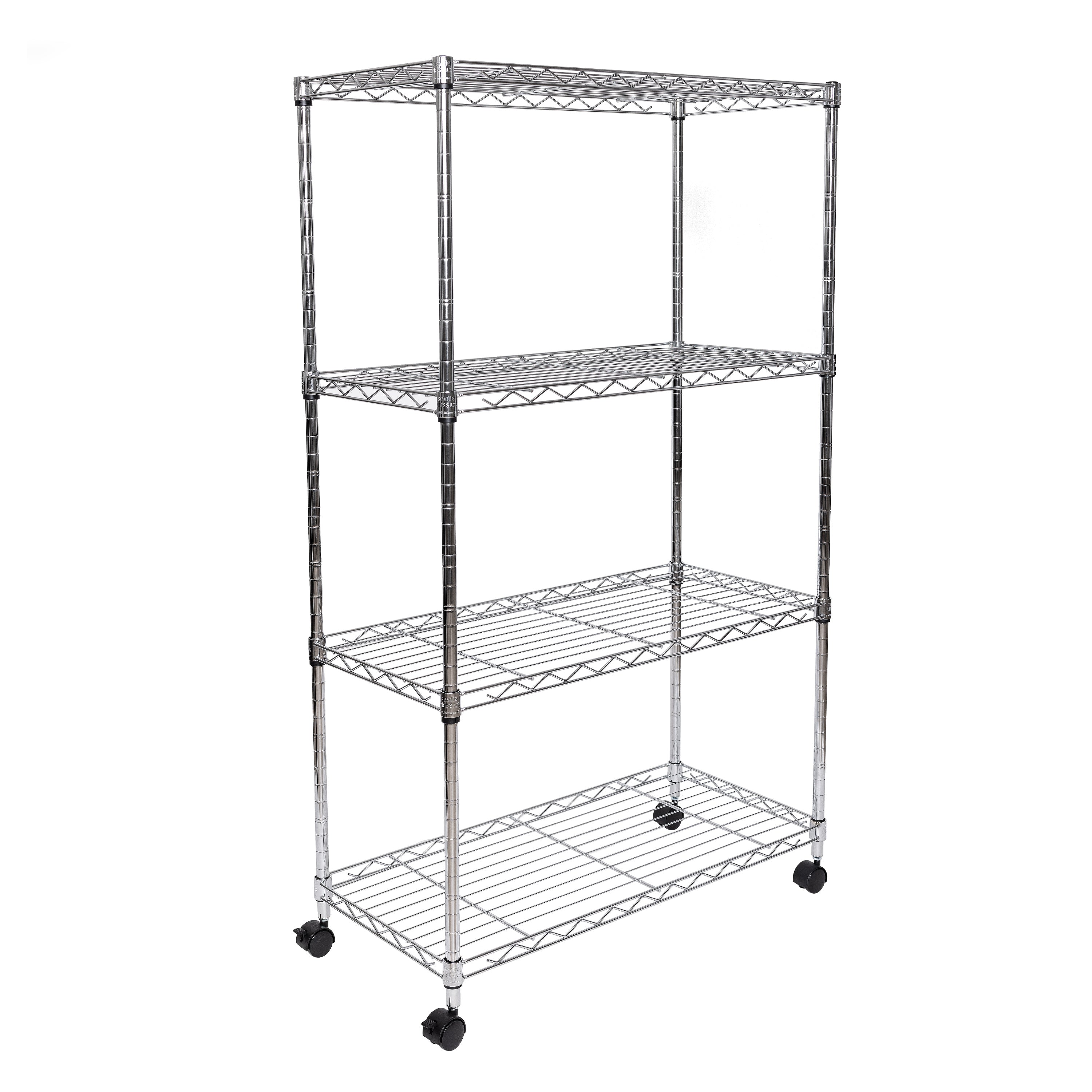 Real Living White 4-Tier Wire Shoe Rack