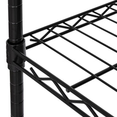 5 Tier Shelf Organizer For Kitchen, 1250lbs Capacity Height Adjustable Wire Shelving Unit Rack 36lx14wx72h Metal Bathroom Storage Shelves Bedroom Laundry