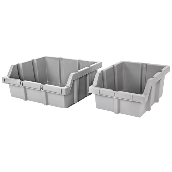 Side by side view of bins