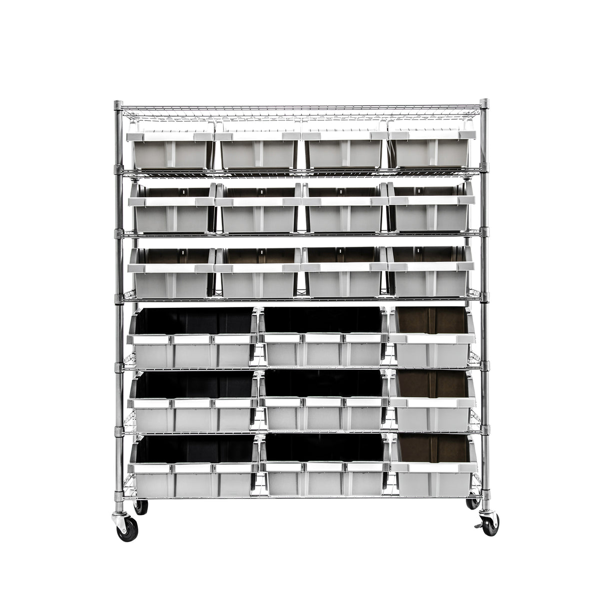Extra-Wide 7-Tier NSF-Certified 21-Bin Rack