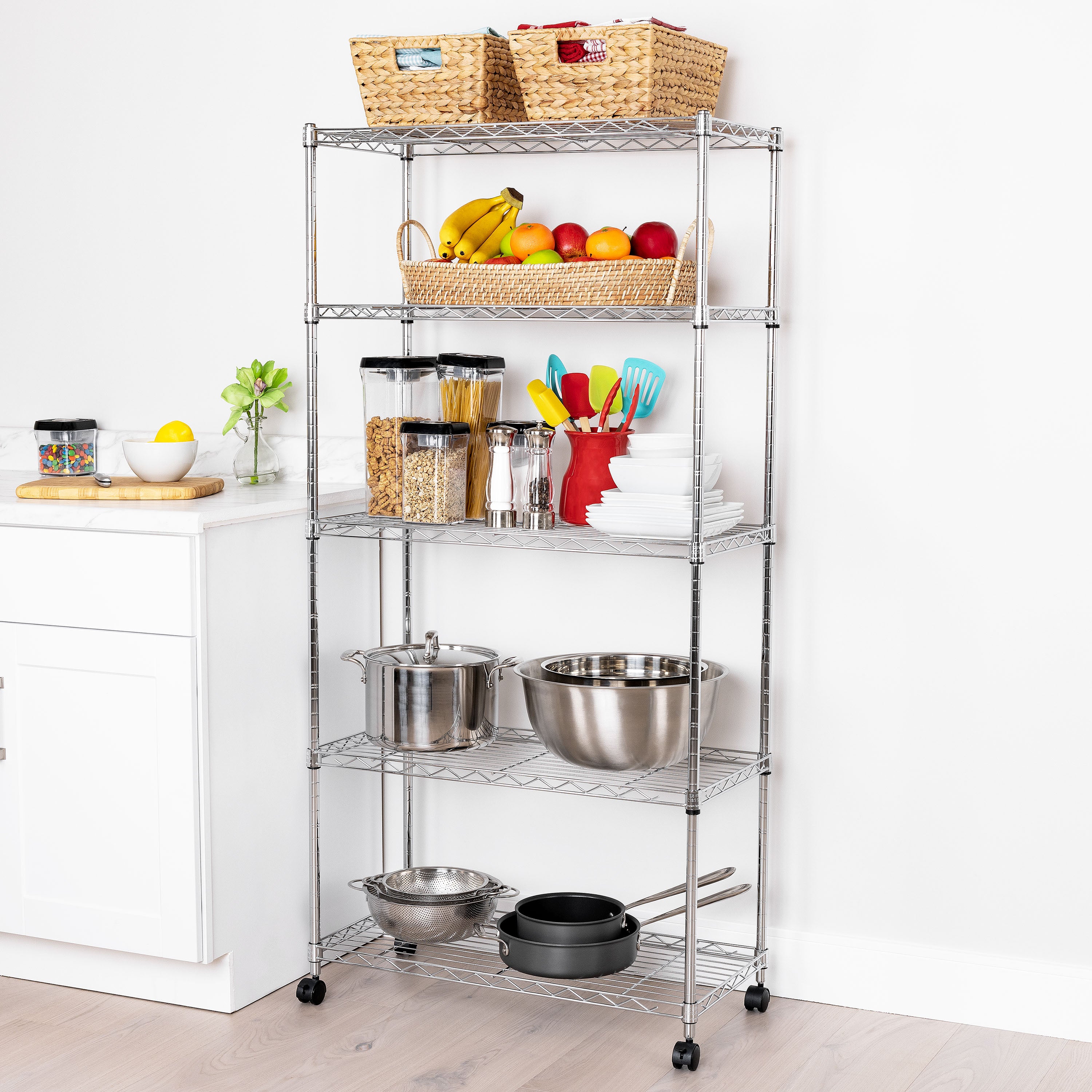 Stainless steel kitchen storage rack deals