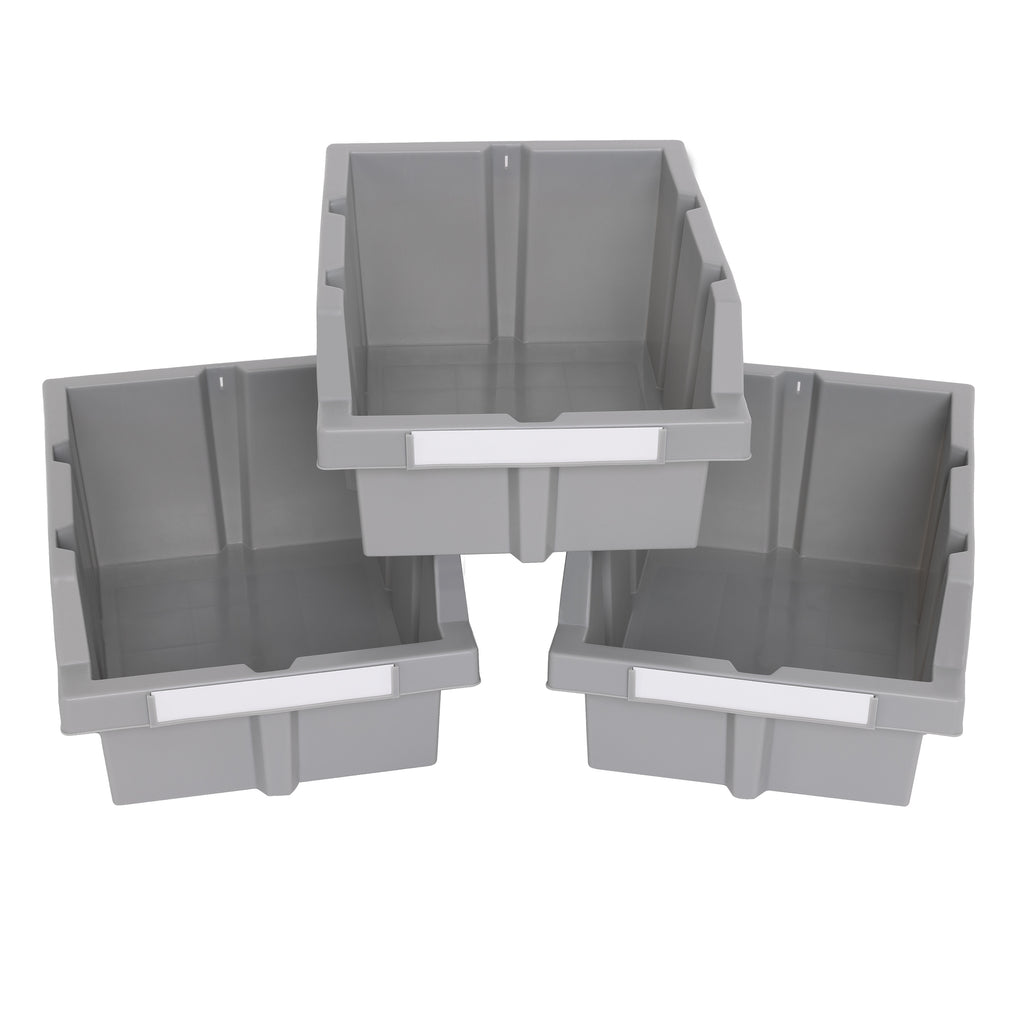 Grey Bins or Dividers for Commercial Bin Rack Seville Classics