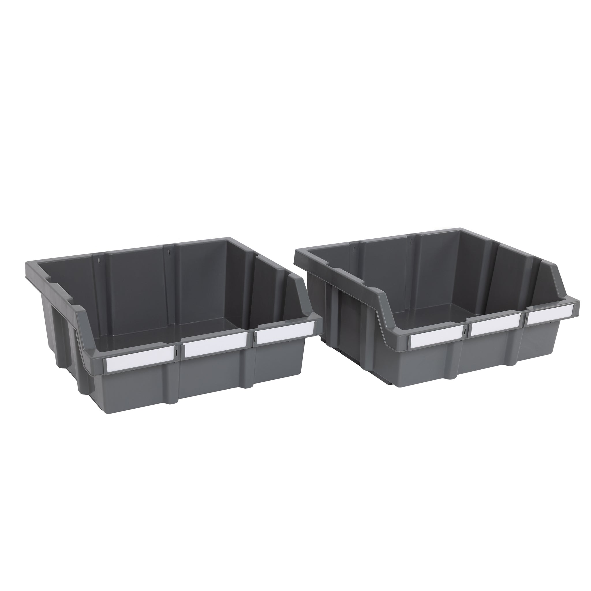 Grey Bins or Dividers for Commercial Bin Rack