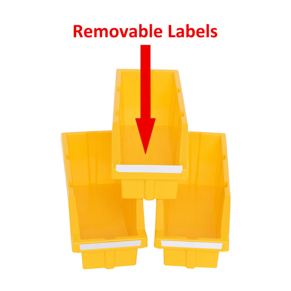 Medium Yellow Bins for Commercial Bin Rack, Medium (3-Pack)