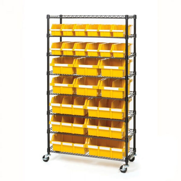 Medium Yellow Bins for Commercial Bin Rack, Medium (3-Pack)