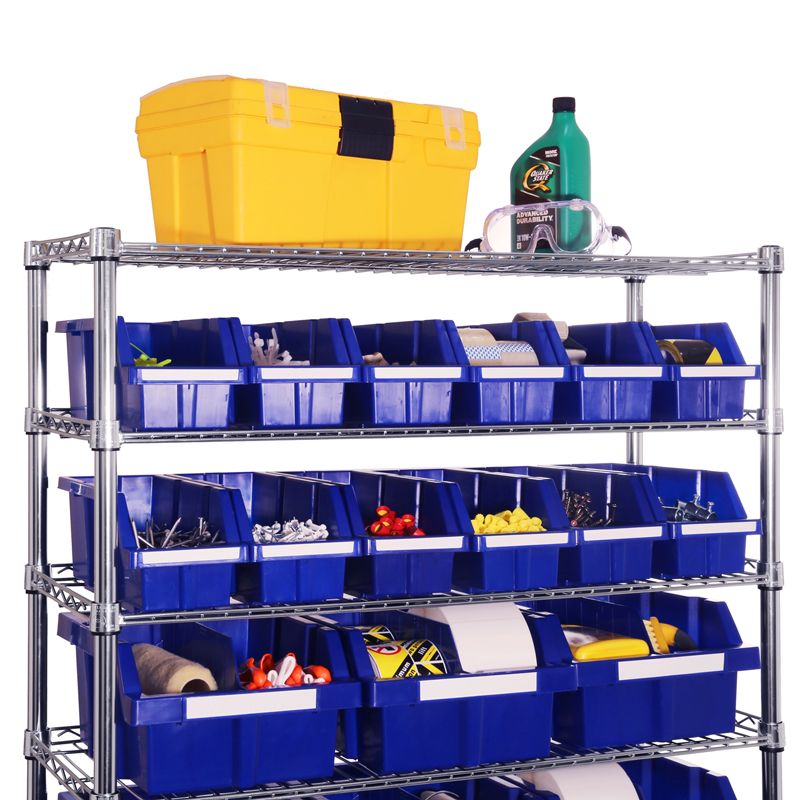 8-Tier NSF-Certified 24-Bin Rack, Blue