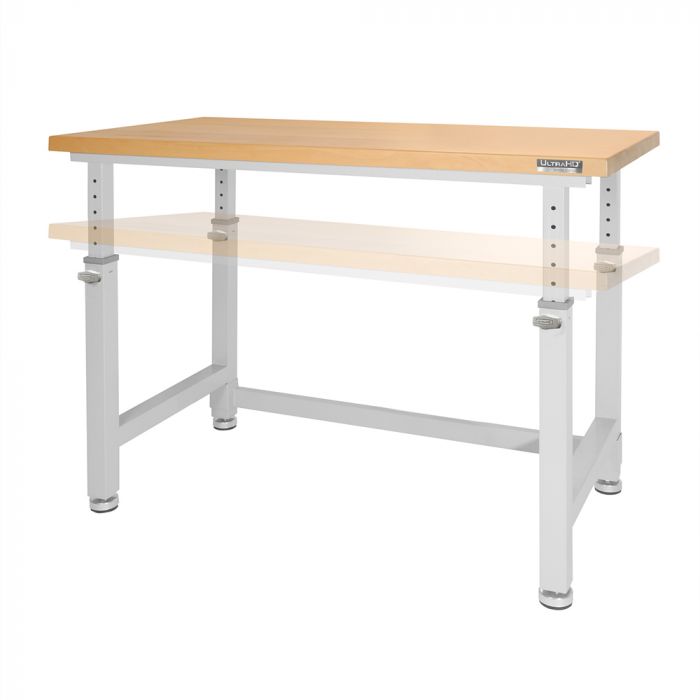 Seville Classics Ultragraphite Wood Top Workbench on Wheels - Bed