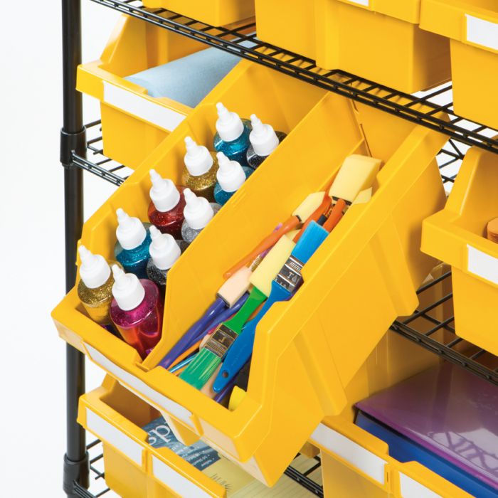 Yellow Bin Rack Dividers for Commercial Bin Rack (6-Pack)